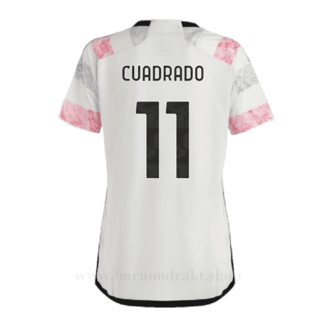 Billige Fotballdrakter Juventus Dame CUADRADO #11 Borte Draktsett 2023-2024