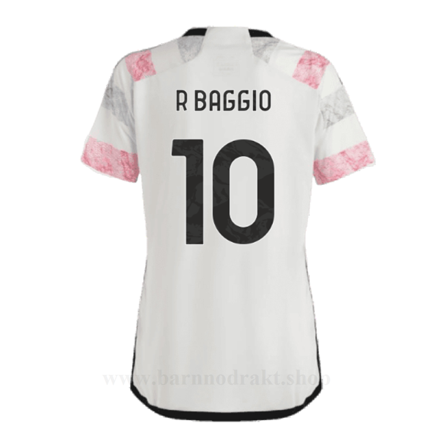 Billige Fotballdrakter Juventus Dame R BAGGIO #10 Borte Draktsett 2023-2024