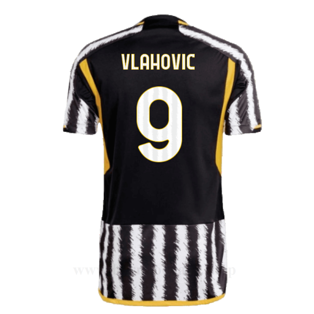 Billige Fotballdrakter Juventus VLAHOVIC #9 Hjemme Draktsett 2023-2024