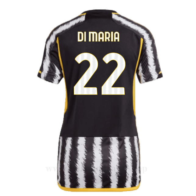 Billige Fotballdrakter Juventus Dame DI MARIA #22 Hjemme Draktsett 2023-2024