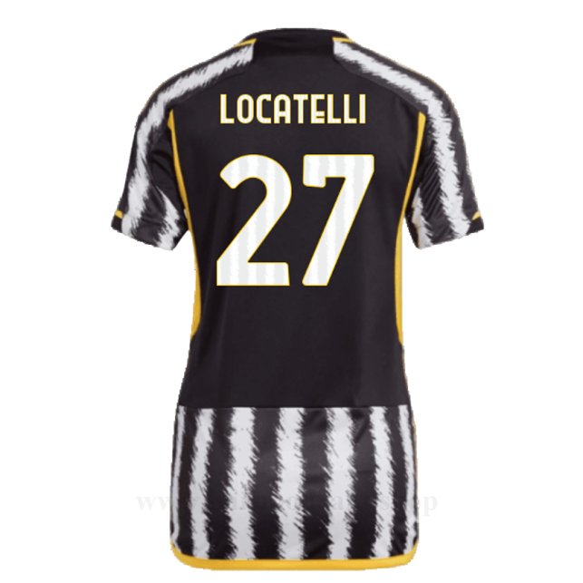 Billige Fotballdrakter Juventus Dame LOCATELLI #27 Hjemme Draktsett 2023-2024