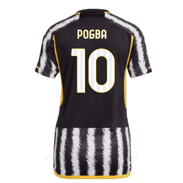 Billige Fotballdrakter Juventus Dame POGBA #10 Hjemme Draktsett 2023-2024