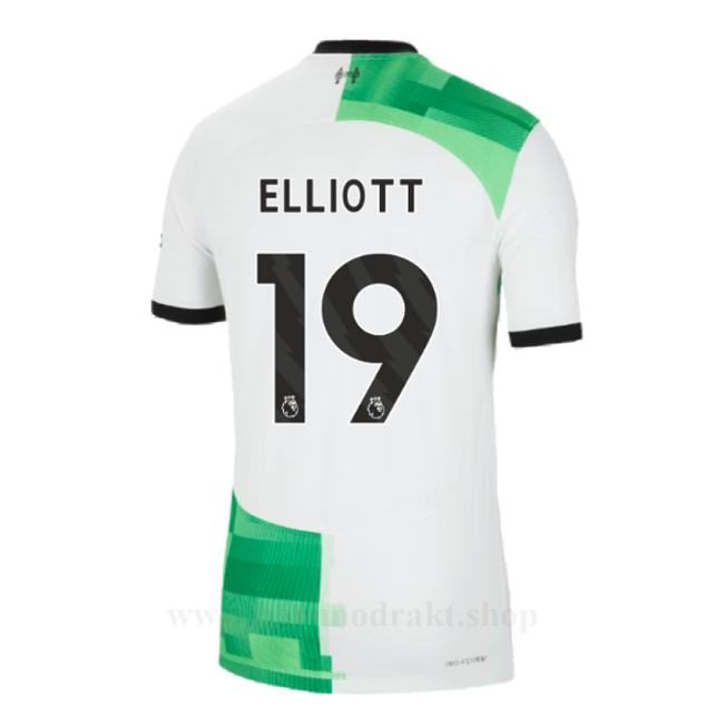 Billige Fotballdrakter Liverpool ELLIOTT #19 Borte Draktsett 2023-2024