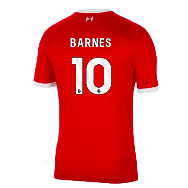 Billige Fotballdrakter Liverpool BARNES #10 Hjemme Draktsett 2023-2024
