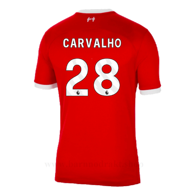 Billige Fotballdrakter Liverpool CARVALHO #28 Hjemme Draktsett 2023-2024