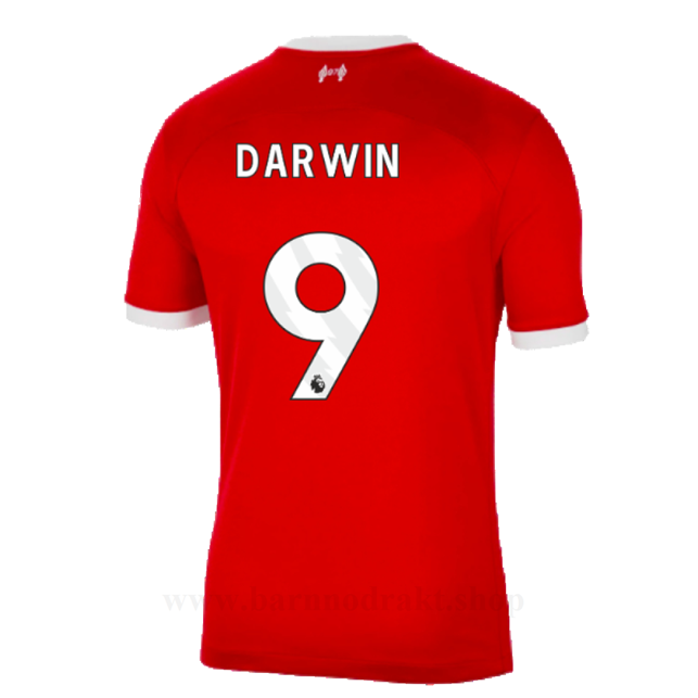 Billige Fotballdrakter Liverpool DARWIN #9 Hjemme Draktsett 2023-2024