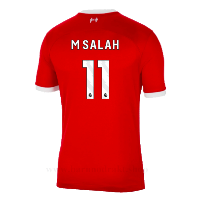 Billige Fotballdrakter Liverpool M SALAH #11 Hjemme Draktsett 2023-2024