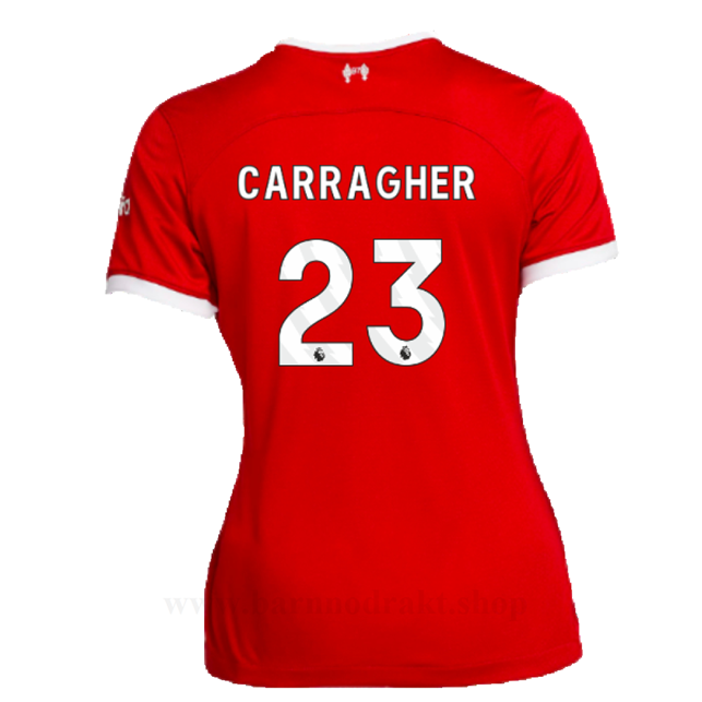 Billige Fotballdrakter Liverpool Dame CARRAGHER #23 Hjemme Draktsett 2023-2024