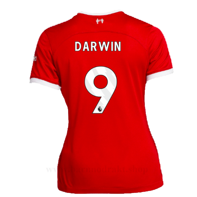 Billige Fotballdrakter Liverpool Dame DARWIN #9 Hjemme Draktsett 2023-2024