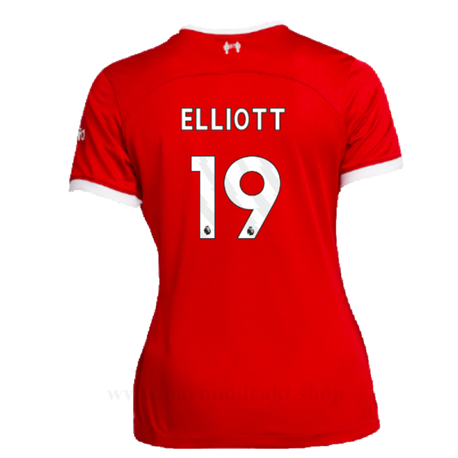 Billige Fotballdrakter Liverpool Dame ELLIOTT #19 Hjemme Draktsett 2023-2024