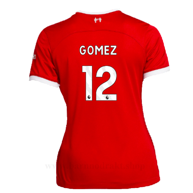 Billige Fotballdrakter Liverpool Dame GOMEZ #12 Hjemme Draktsett 2023-2024