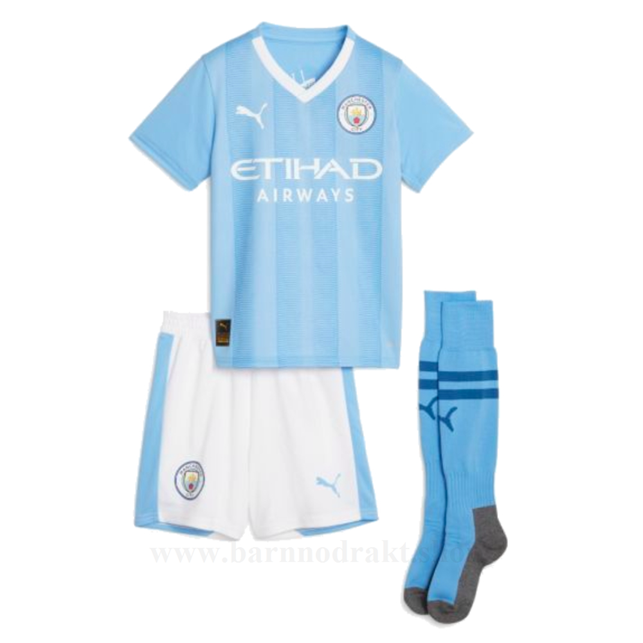 Billige Fotballdrakter Manchester City Barn Hjemme Draktsett 2023-2024