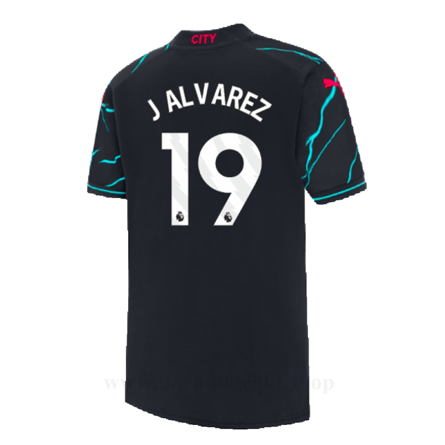 Billige Fotballdrakter Manchester City J ALVAREZ #19 Tredje Draktsett 2023-2024