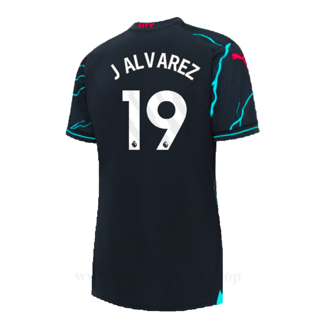 Billige Fotballdrakter Manchester City Dame J ALVAREZ #19 Tredje Draktsett 2023-2024