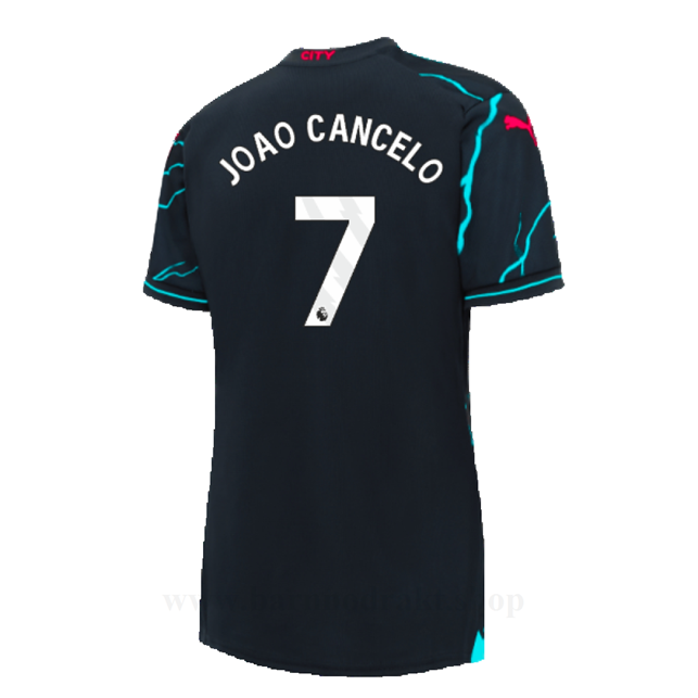 Billige Fotballdrakter Manchester City Dame JOAO CANCELO #7 Tredje Draktsett 2023-2024