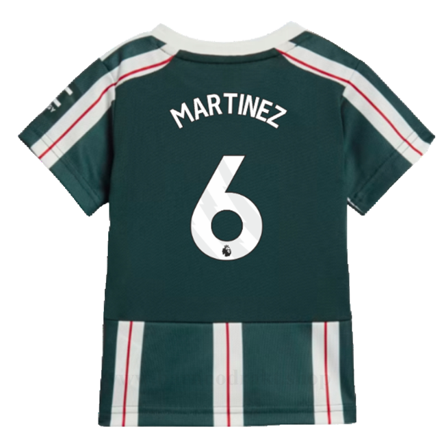 Billige Fotballdrakter Manchester United Barn MARTINEZ #6 Borte Draktsett 2023-2024