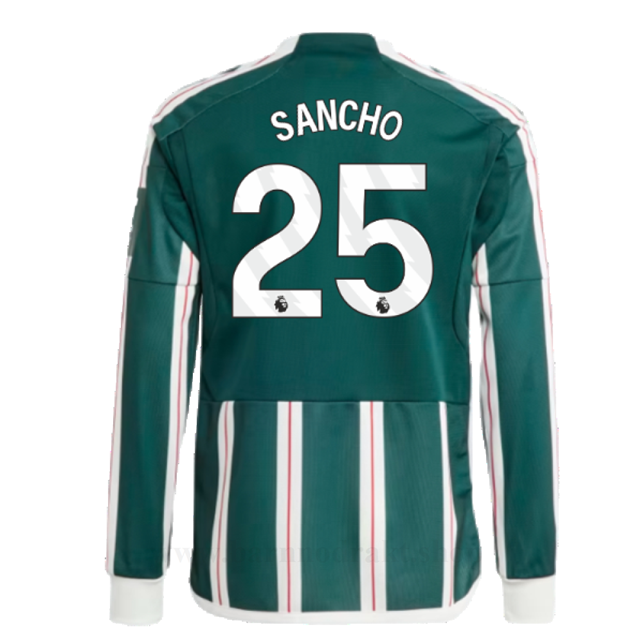 Billige Fotballdrakter Manchester United SANCHO #25 Borte Draktsett Langermet 2023-2024