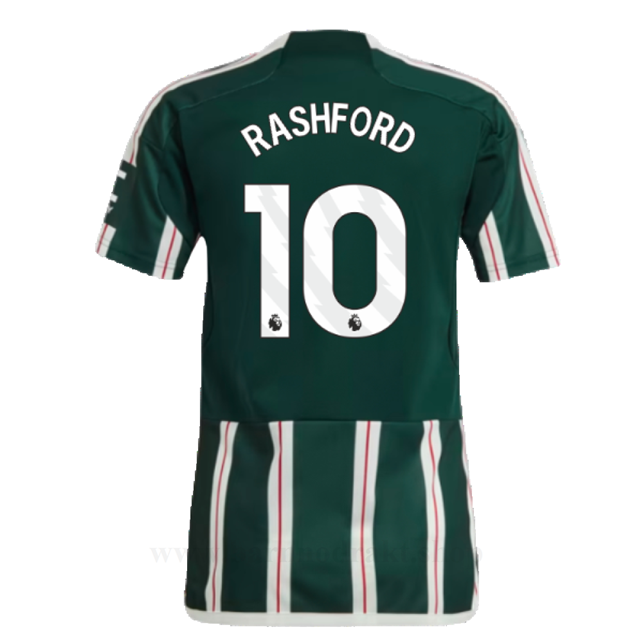 Billige Fotballdrakter Manchester United RASHFORD #10 Borte Draktsett 2023-2024