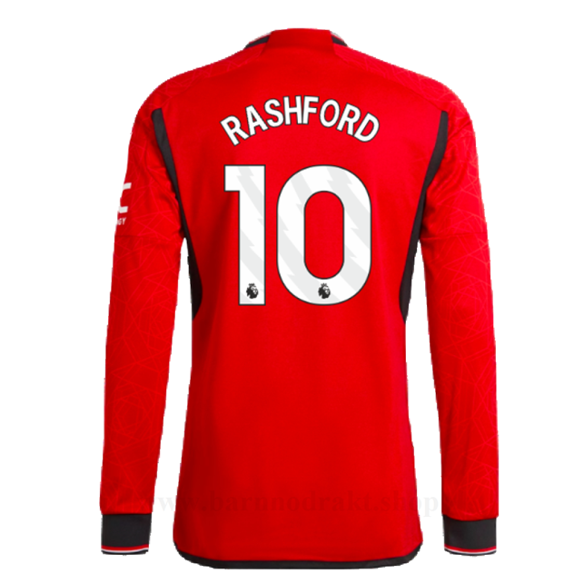 Billige Fotballdrakter Manchester United RASHFORD #10 Hjemme Draktsett Langermet 2023-2024