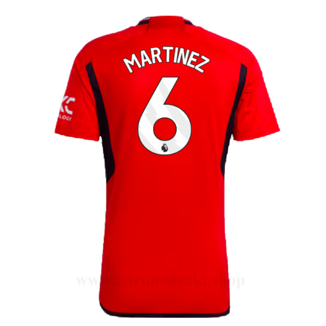 Billige Fotballdrakter Manchester United MARTINEZ #6 Hjemme Draktsett 2023-2024