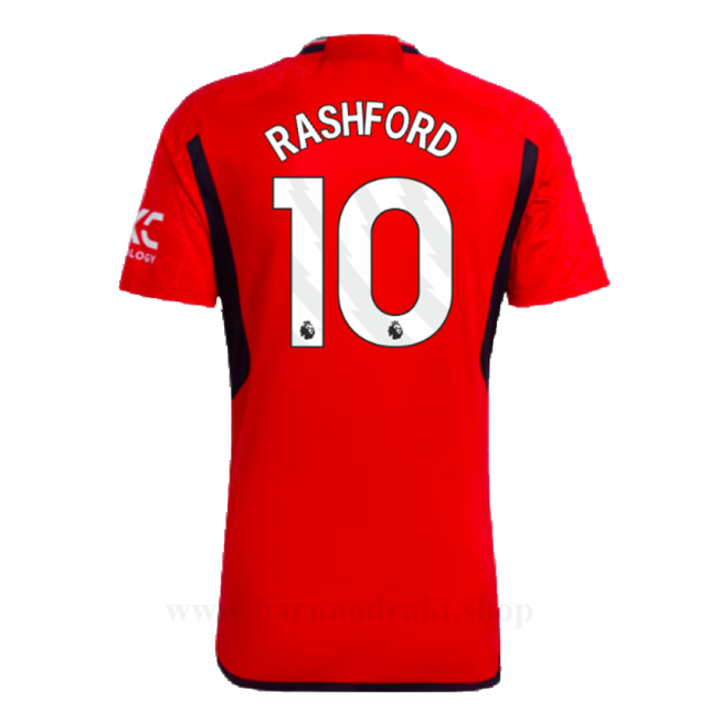 Billige Fotballdrakter Manchester United RASHFORD #10 Hjemme Draktsett 2023-2024
