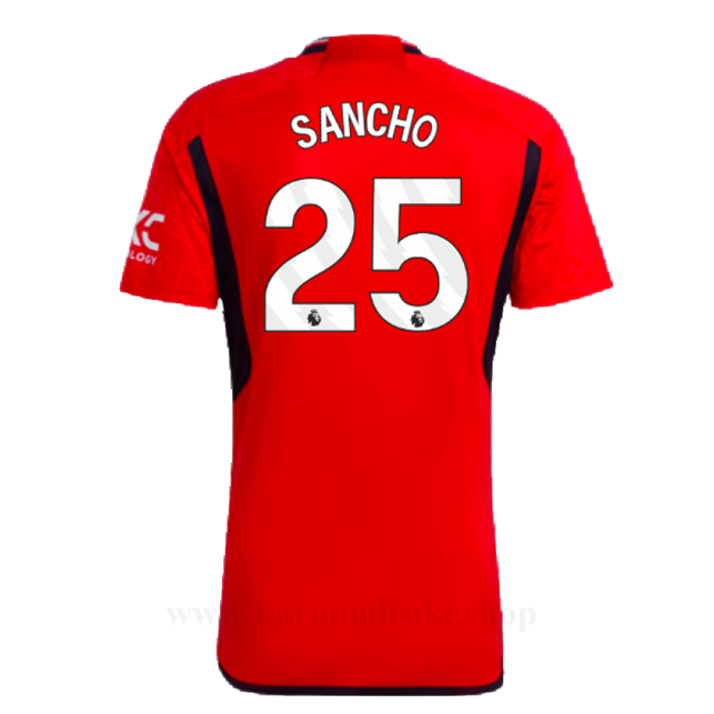 Billige Fotballdrakter Manchester United SANCHO #25 Hjemme Draktsett 2023-2024