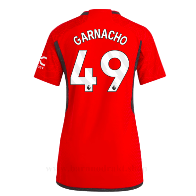 Billige Fotballdrakter Manchester United Dame GARNACHO #49 Hjemme Draktsett 2023-2024