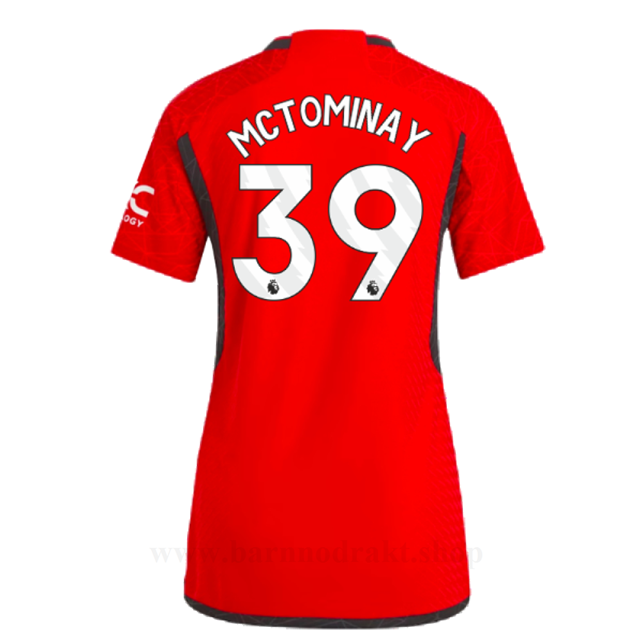 Billige Fotballdrakter Manchester United Dame MCTOMINAY #39 Hjemme Draktsett 2023-2024