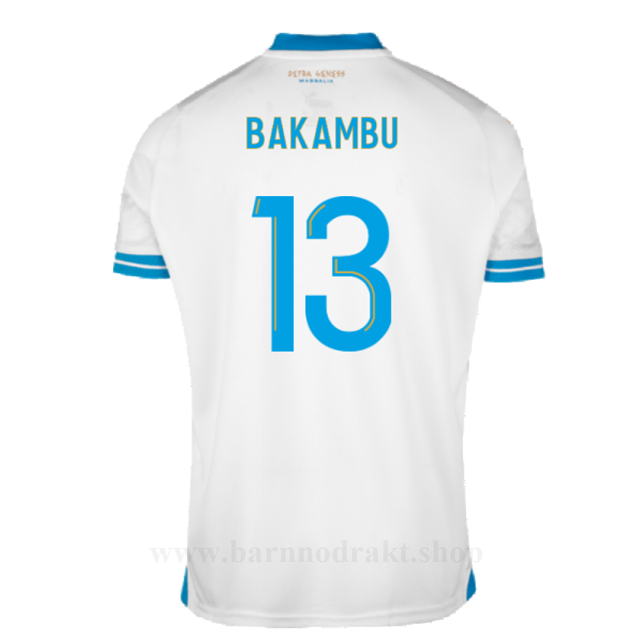 Billige Fotballdrakter Olympique de Marseille BAKAMBU #13 Hjemme Draktsett 2023-2024