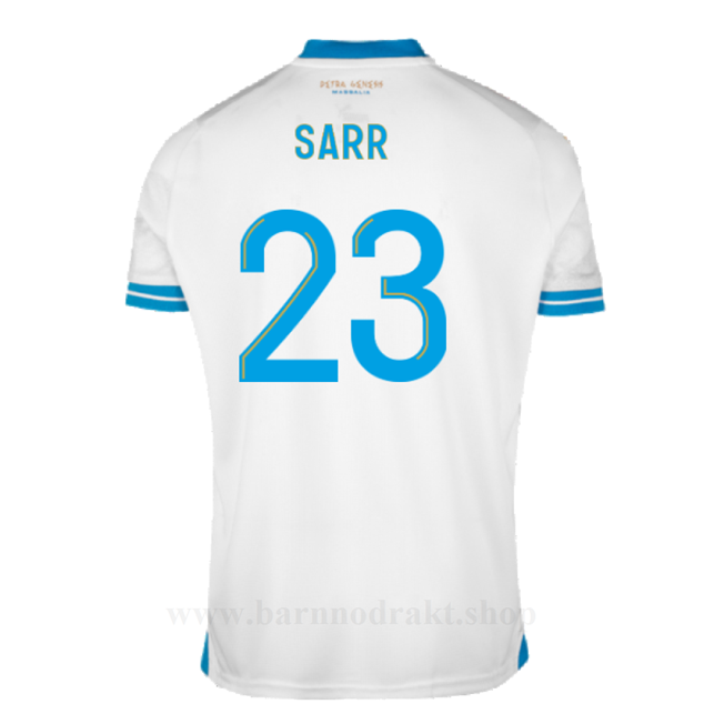 Billige Fotballdrakter Olympique de Marseille SARR #23 Hjemme Draktsett 2023-2024