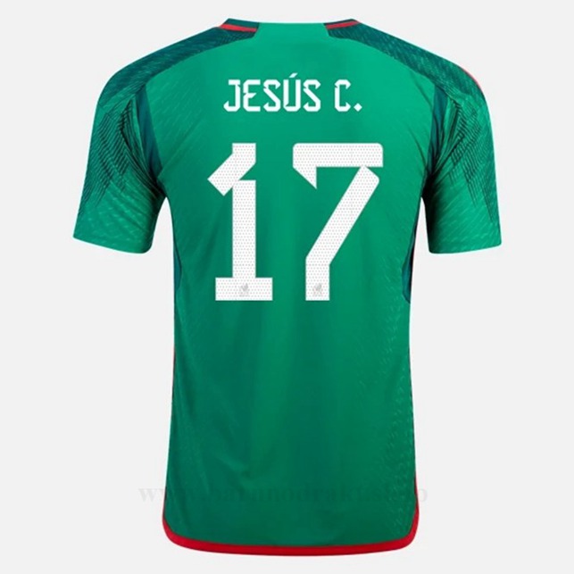 Billige Fotballdrakter Mexico JESUS C #17 Hjemme Draktsett VM 2022