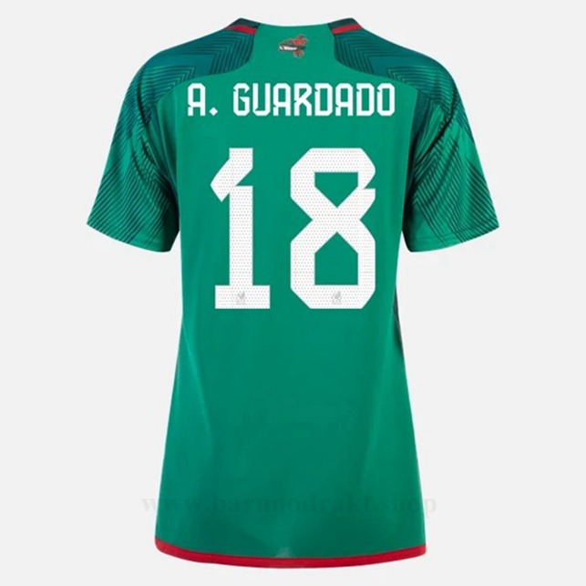 Billige Fotballdrakter Mexico Dame A GUARDADO #18 Hjemme Draktsett VM 2022