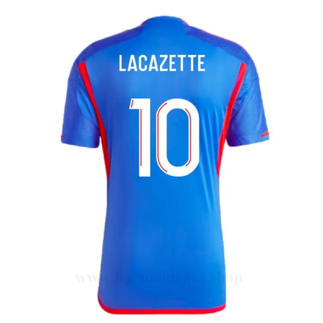 Billige Fotballdrakter Olympique Lyonnais LACAZETTE #10 Borte Draktsett 2023-2024