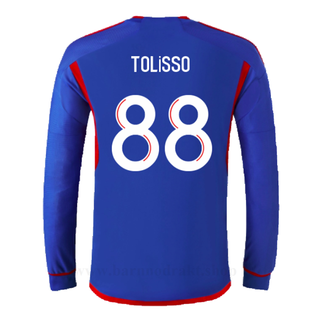 Billige Fotballdrakter Olympique Lyonnais TOLISSO #88 Borte Draktsett Langermet 2023-2024