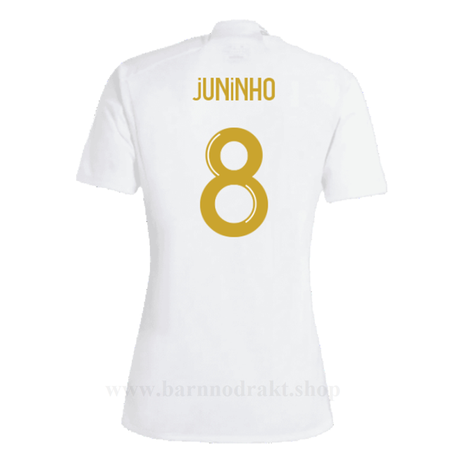 Billige Fotballdrakter Olympique Lyonnais JUNINHO #8 Hjemme Draktsett 2023-2024