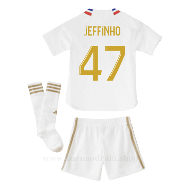 Billige Fotballdrakter Olympique Lyonnais Barn JEFFINHO #47 Hjemme Draktsett 2023-2024