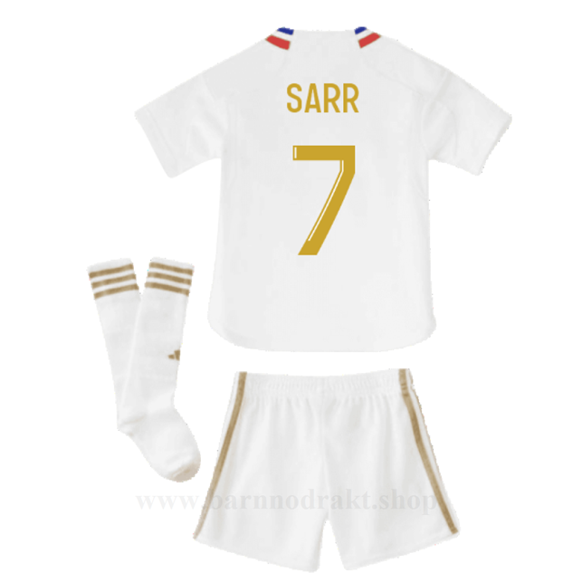 Billige Fotballdrakter Olympique Lyonnais Barn SARR #7 Hjemme Draktsett 2023-2024