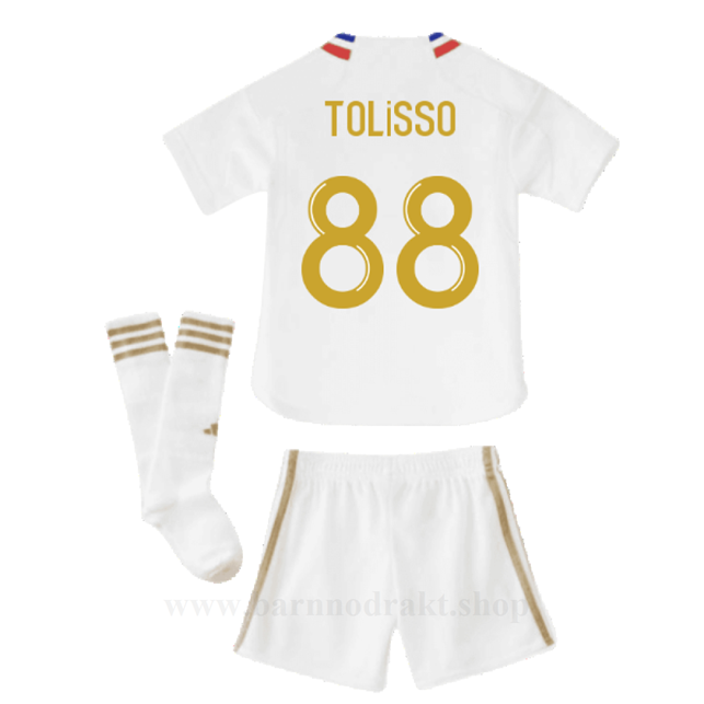 Billige Fotballdrakter Olympique Lyonnais Barn TOLISSO #88 Hjemme Draktsett 2023-2024