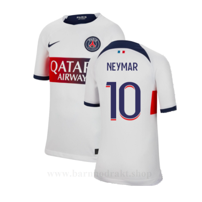 Billige Fotballdrakter Paris Saint Germain PSG NEYMAR #10 Borte Draktsett 2023-2024