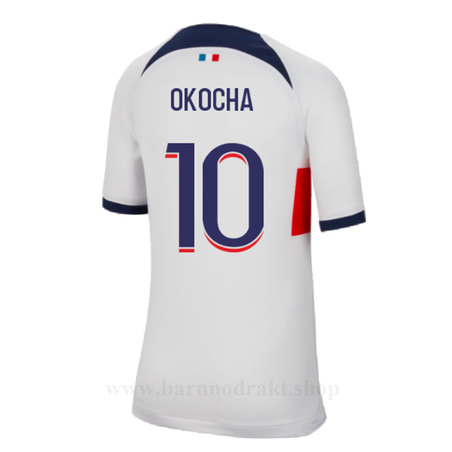 Billige Fotballdrakter Paris Saint Germain PSG OKOCHA #10 Borte Draktsett 2023-2024