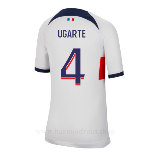 Billige Fotballdrakter Paris Saint Germain PSG UGARTE #4 Borte Draktsett 2023-2024