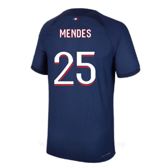 Billige Fotballdrakter Paris Saint Germain PSG MENDES #25 Hjemme Draktsett 2023-2024