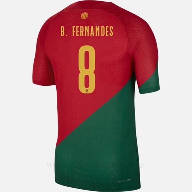 Billige Fotballdrakter Portugal B FERNANDES #8 Hjemme Draktsett VM 2022