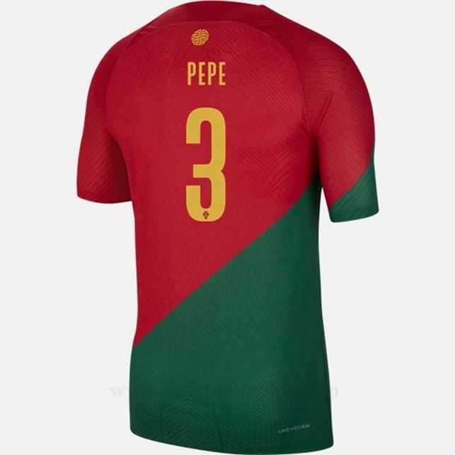 Billige Fotballdrakter Portugal PEPE #3 Hjemme Draktsett VM 2022