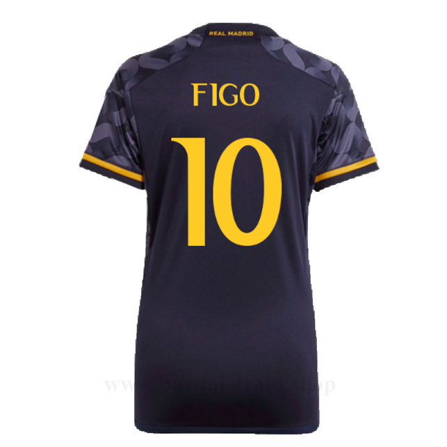 Billige Fotballdrakter FC Real Madrid Dame FIGO #10 Borte Draktsett 2023-2024
