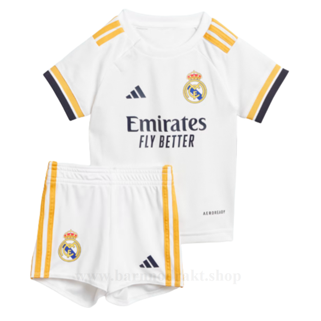 Billige Fotballdrakter FC Real Madrid Barn Hjemme Draktsett 2023-2024
