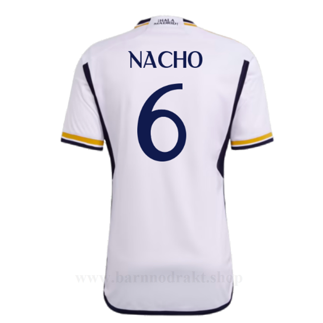 Billige Fotballdrakter FC Real Madrid NACHO #6 Hjemme Draktsett 2023-2024