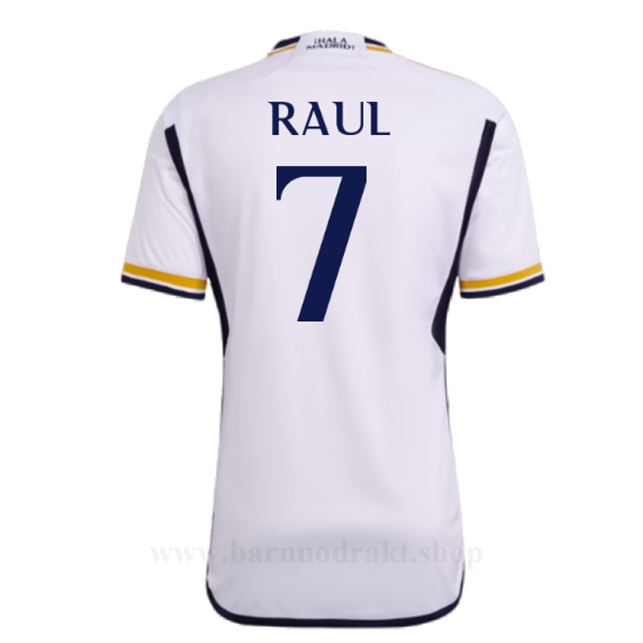 Billige Fotballdrakter FC Real Madrid RAUL #7 Hjemme Draktsett 2023-2024