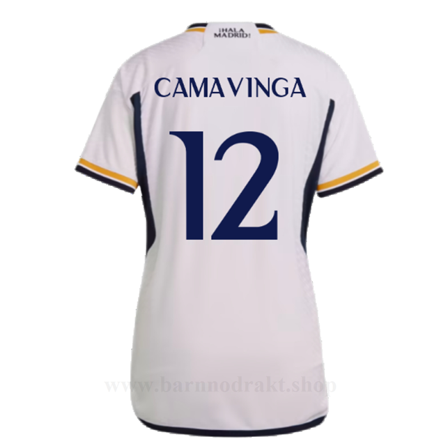 Billige Fotballdrakter FC Real Madrid Dame CAMAVINGA #12 Hjemme Draktsett 2023-2024