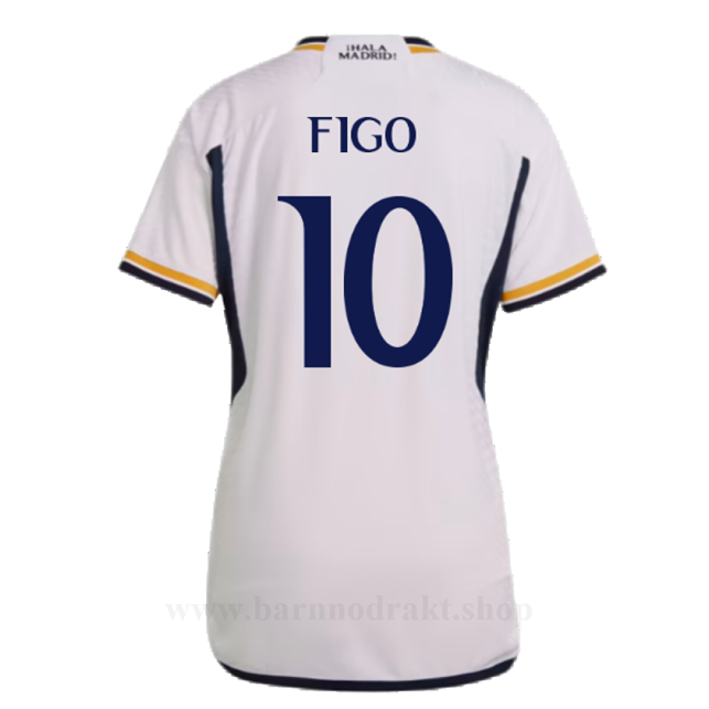 Billige Fotballdrakter FC Real Madrid Dame FIGO #10 Hjemme Draktsett 2023-2024